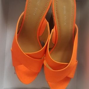 Orange Nine West Wedges